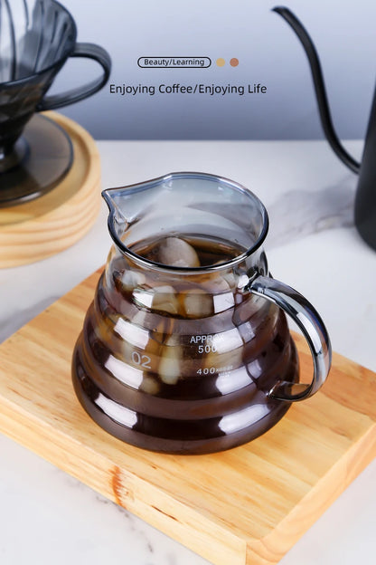Black Cone Resin Coffee Dripper – Heat-Resistant Brewer (1–4 Cups)