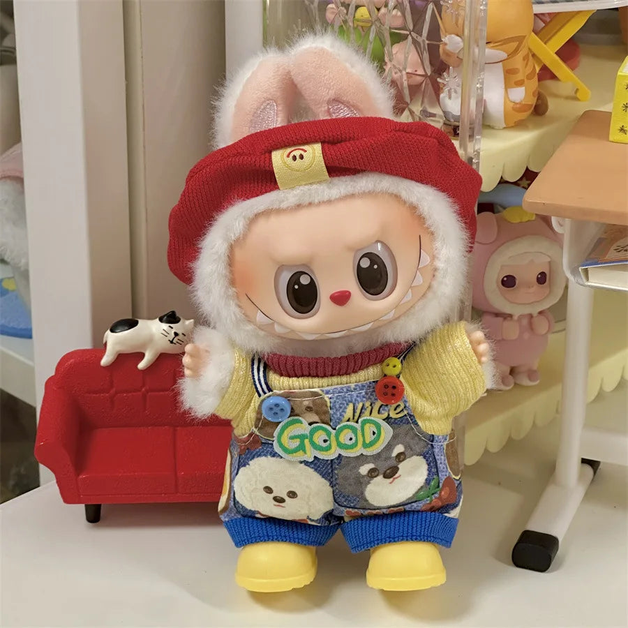 Labubu Plush Doll Skirt- Adorable Skirt Set for DIY Clothes Accessories