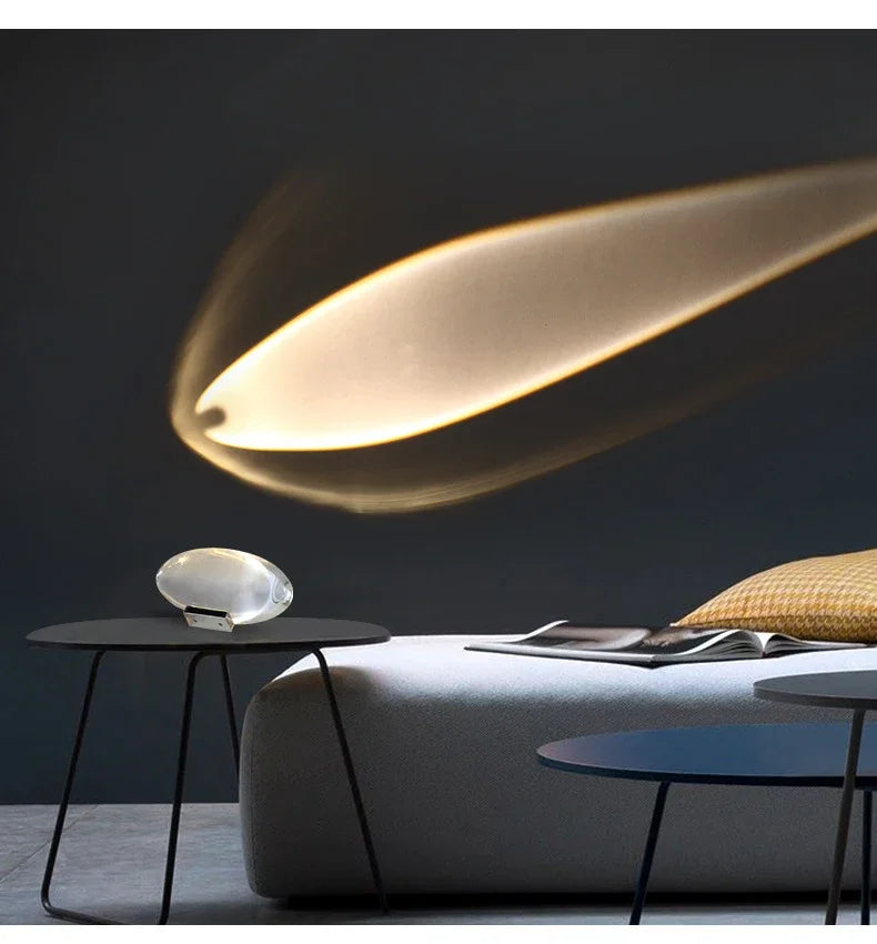 Crystal “Eye of the Sky” LED Table Lamp – Italian Designer Night Light