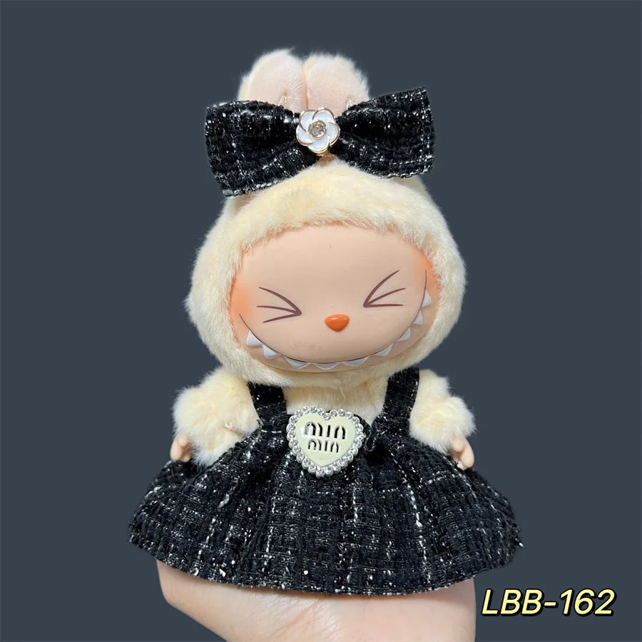 Labubu Plush Doll Skirt- Adorable Skirt Set for DIY Clothes Accessories