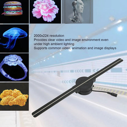 3D Hologram Display Fan – 16.5" WiFi LED Projector for Store Advertising