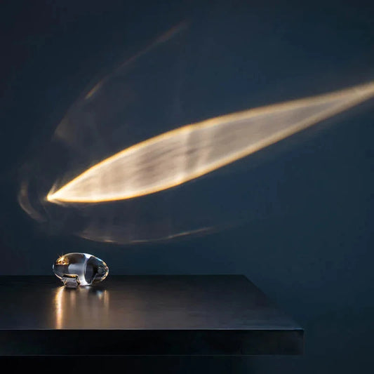 Crystal “Eye of the Sky” LED Table Lamp – Italian Designer Night Light