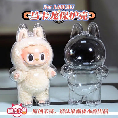 LABUBU V1 V2 transparent protective shell macaron standing protective cover