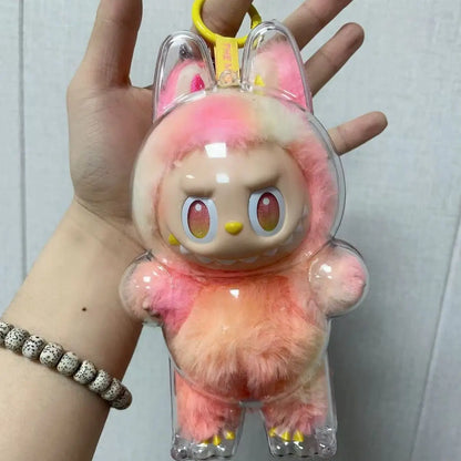 LABUBU V1 V2 transparent protective shell macaron standing protective cover