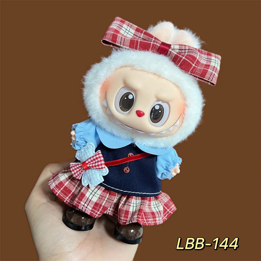 Labubu Plush Doll Skirt- Adorable Skirt Set for DIY Clothes Accessories