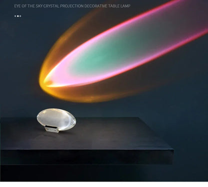 Crystal “Eye of the Sky” LED Table Lamp – Italian Designer Night Light