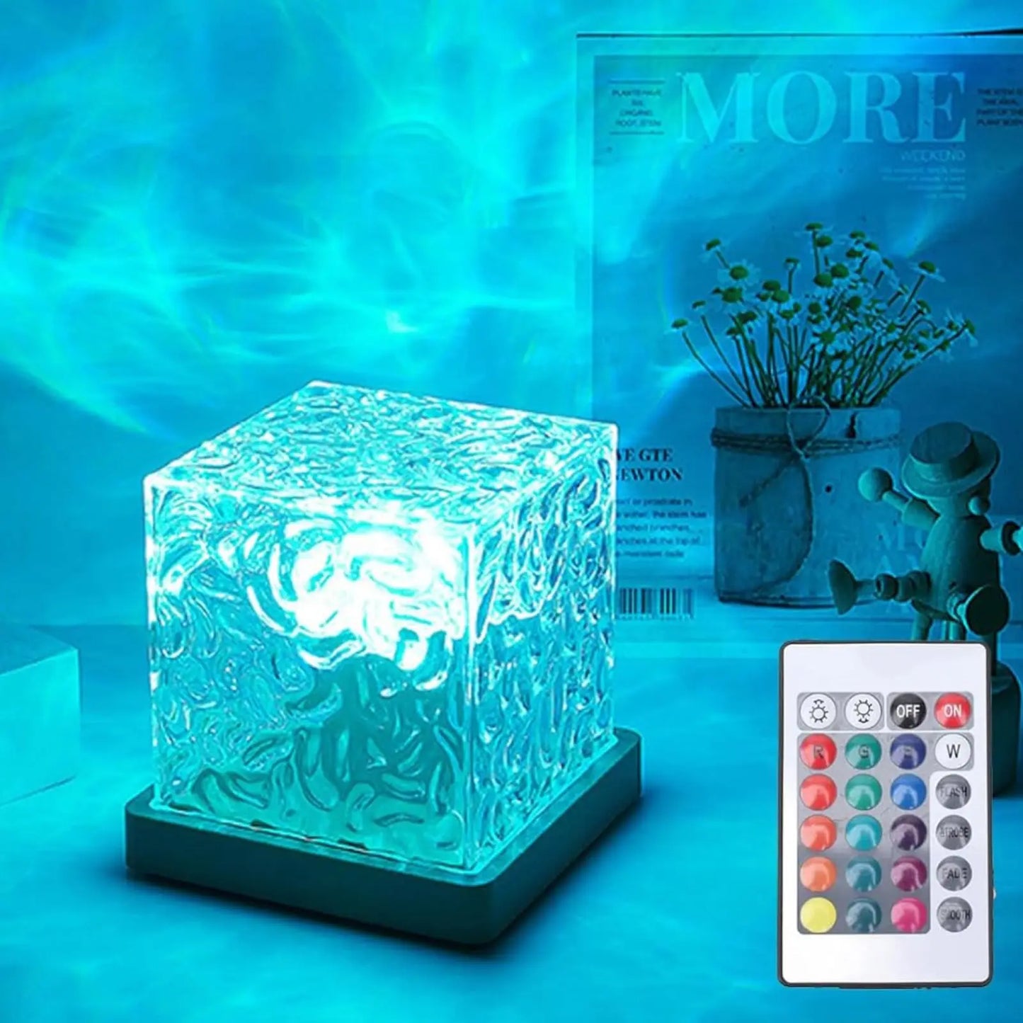 Aurora Glow Ocean Wave Projector – 16 Color LED Mood Lamp