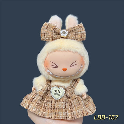 Labubu Plush Doll Skirt- Adorable Skirt Set for DIY Clothes Accessories