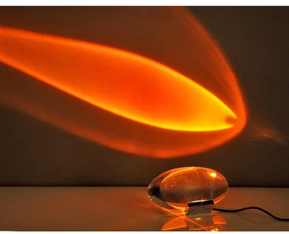 Crystal “Eye of the Sky” LED Table Lamp – Italian Designer Night Light