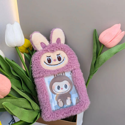 1pc Cartoon Plush Cloth Purse Card Bag