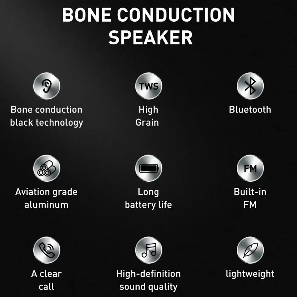 Hummingbird™ Bone Conduction Bluetooth Speaker with FM Radio