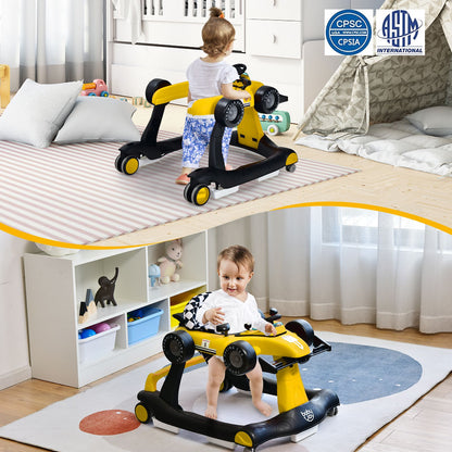 Versatile 4-in-1 Baby Push Walker - Adjustable Height & Speed for Growing Tots!