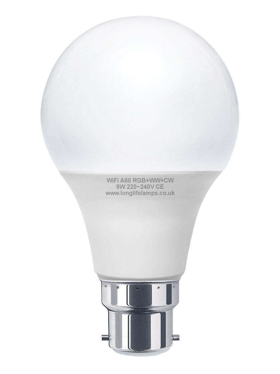 Smart WiFi RGB LED Light Bulb - Compatible with iOS, Android, Alexa & Google Home