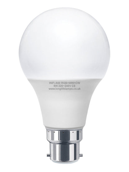 Smart WiFi RGB LED Light Bulb - Compatible with iOS, Android, Alexa & Google Home