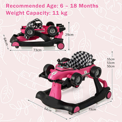 Versatile 4-in-1 Baby Push Walker - Adjustable Height & Speed for Growing Tots!
