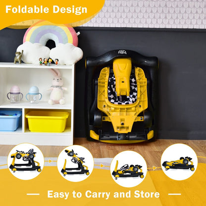 Versatile 4-in-1 Baby Push Walker - Adjustable Height & Speed for Growing Tots!