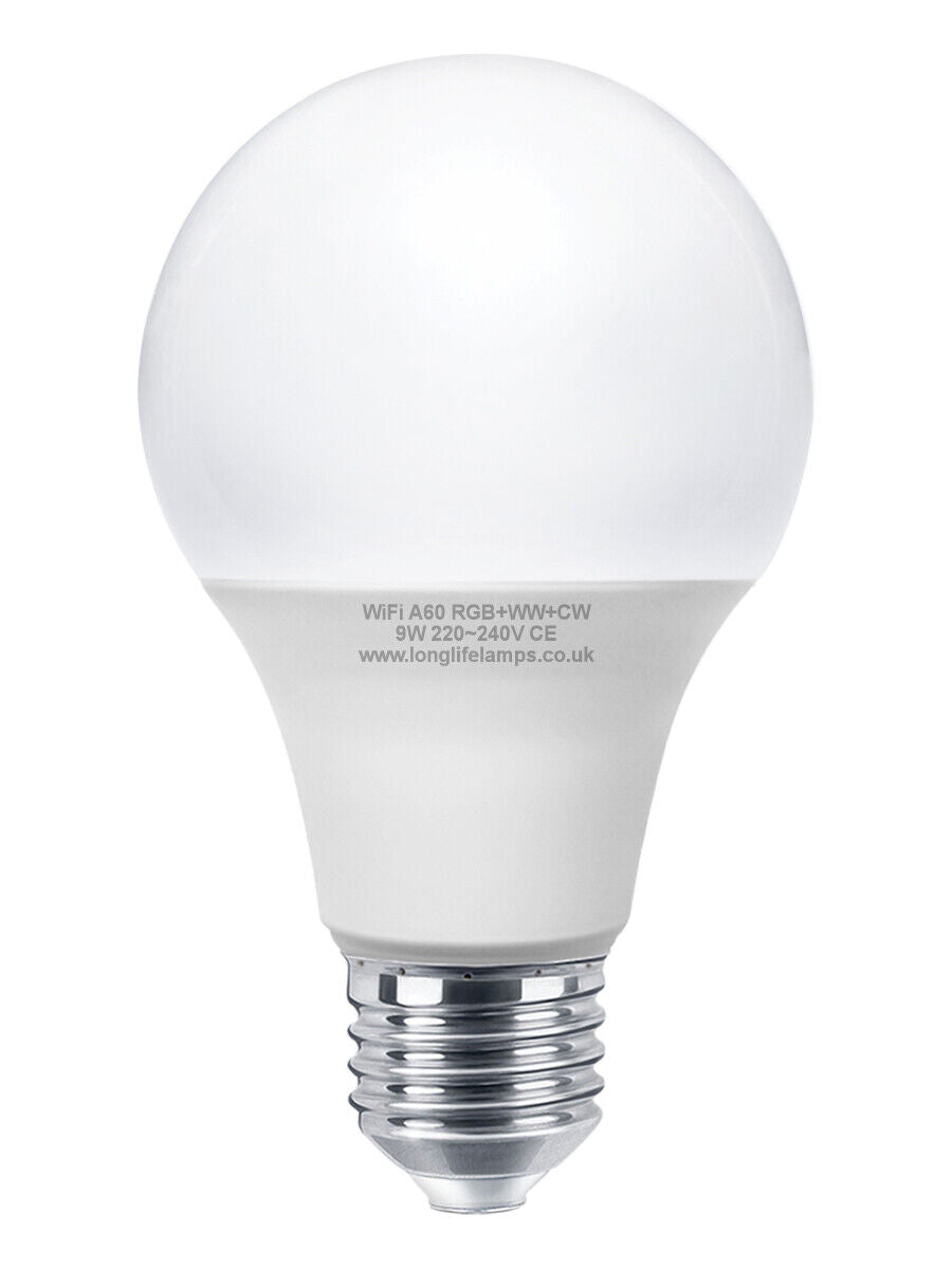 Smart WiFi RGB LED Light Bulb - Compatible with iOS, Android, Alexa & Google Home