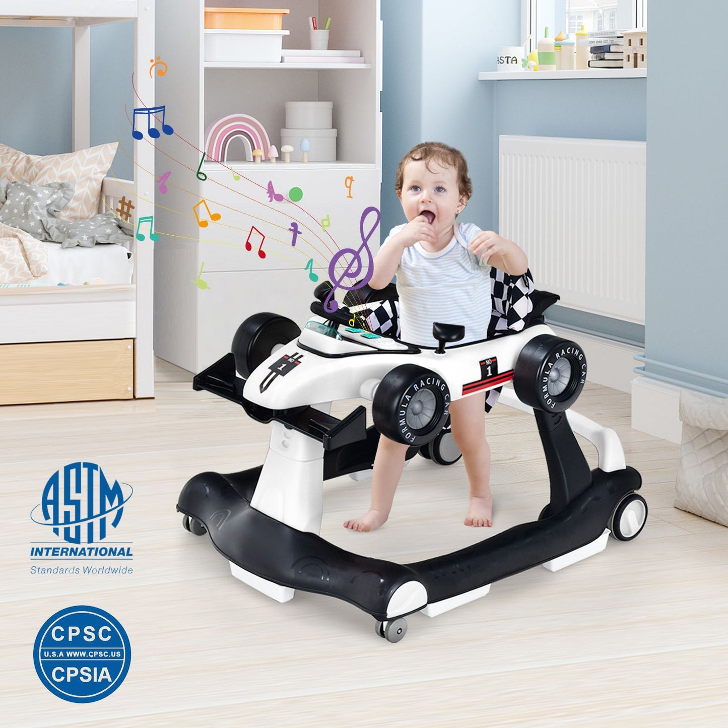Versatile 4-in-1 Baby Push Walker - Adjustable Height & Speed for Growing Tots!