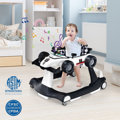 Versatile 4-in-1 Baby Push Walker - Adjustable Height & Speed for Growing Tots!