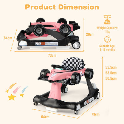 Versatile 4-in-1 Baby Push Walker - Adjustable Height & Speed for Growing Tots!
