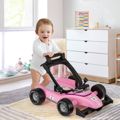 Versatile 4-in-1 Baby Push Walker - Adjustable Height & Speed for Growing Tots!